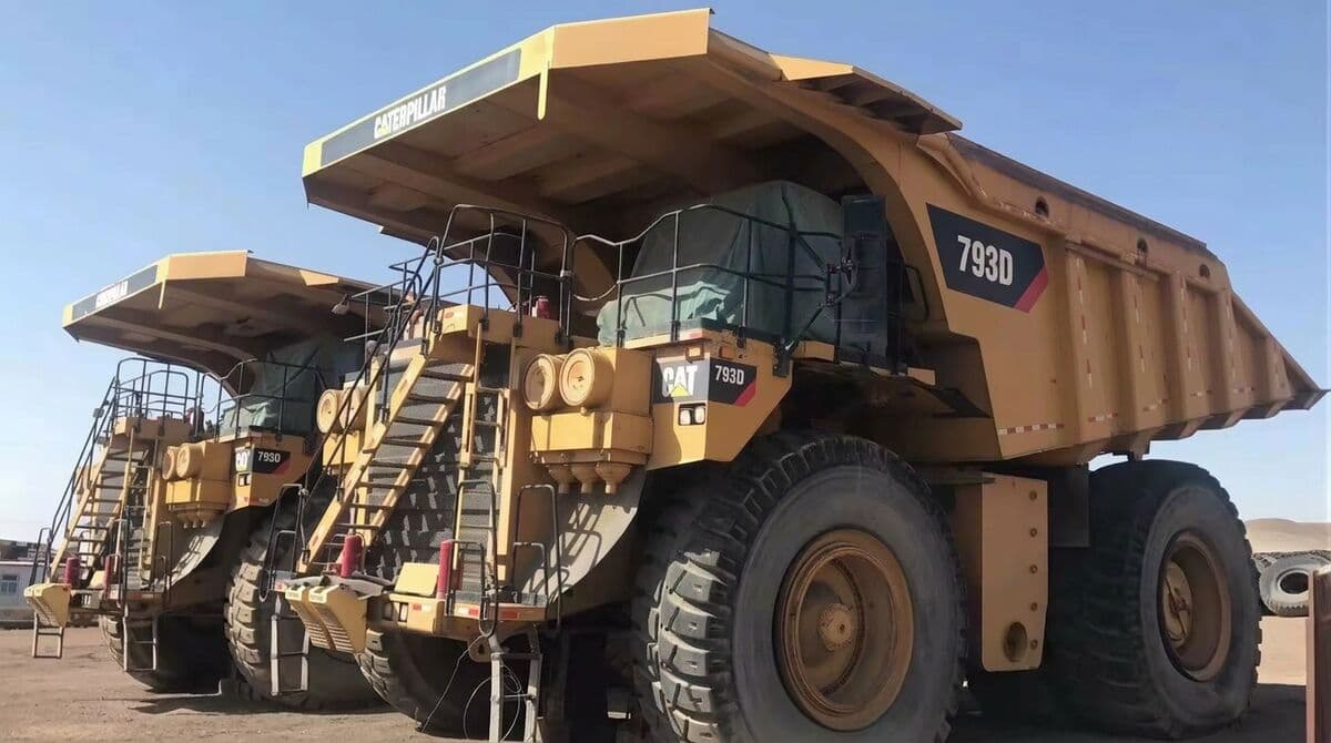 Caterpillar haul truck working an open-pit mine